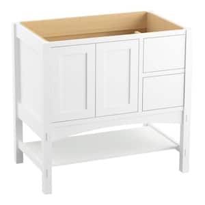 Marabou 36 in. W x 22 in. D x 34.5 in. H Bathroom Vanity Cabinet without Top in Linen White