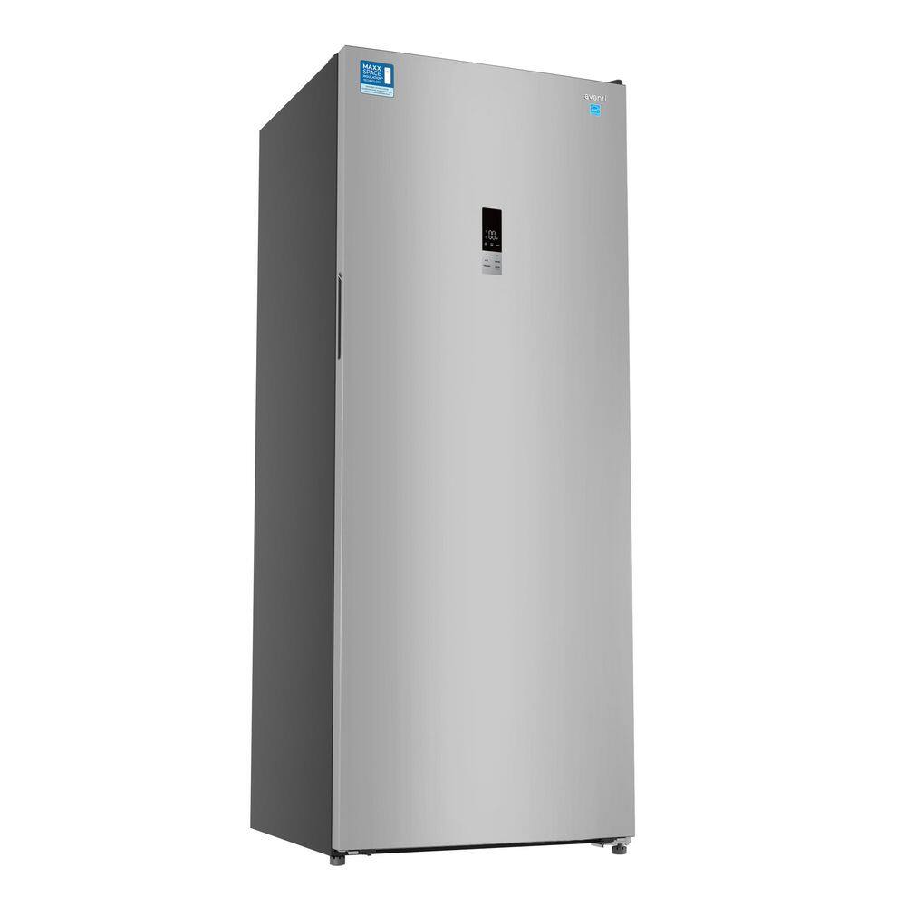MaxxSpace Garage Ready 23 cu. ft. Frost-Free Convertible Upright Freezer, in Stainless-Steel