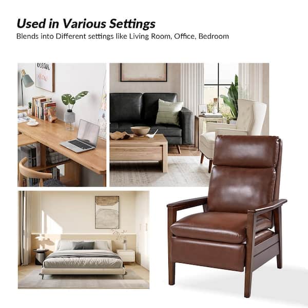 JAYDEN CREATION Paul Brown Mid-century Modern Vegan Leather