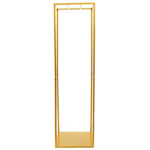 Gold Metal Floor-Standing Display Rack Clothes Rack 19.68 in. W x 71.65 in. H