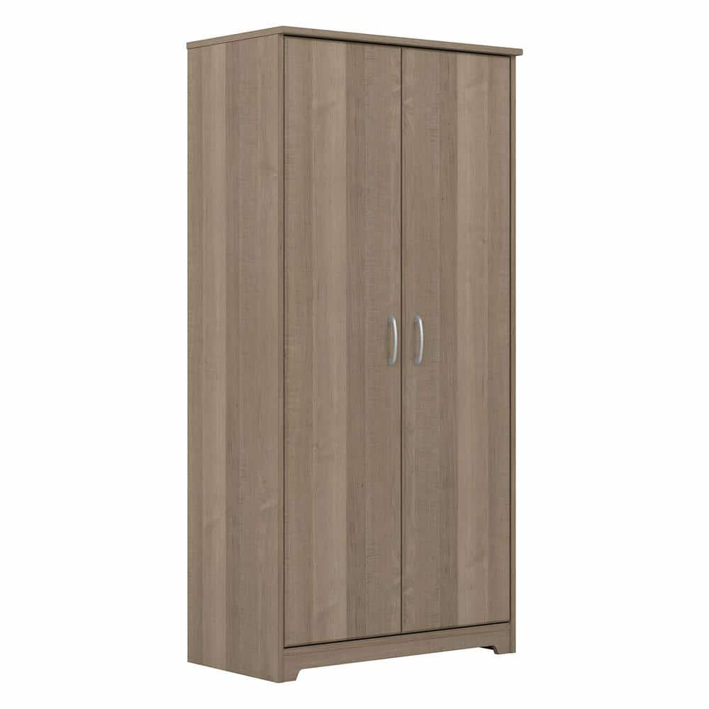 Bush Furniture Cabot Tall Storage Cabinet with Doors in Reclaimed Pine