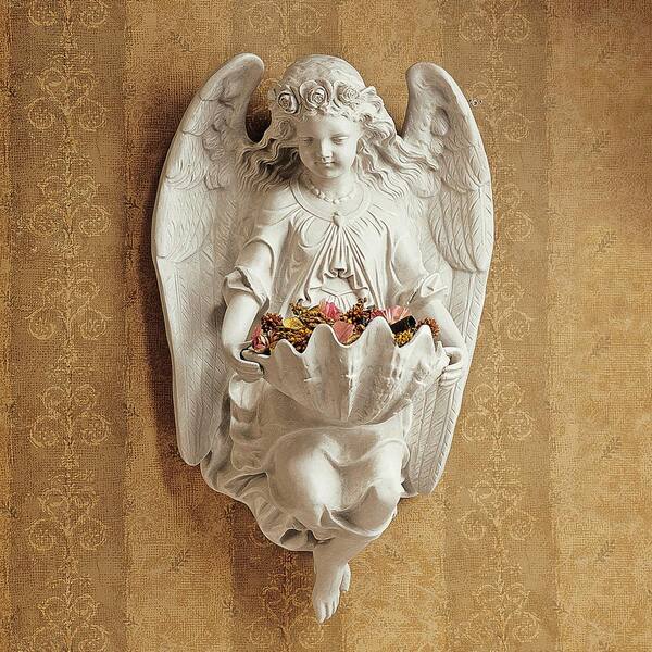 Design Toscano 17 in. H Brixton Abbey Angel Wall Sculpture (Set of