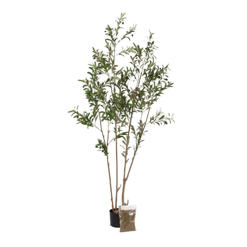 Oliveira 7 ft. Artificial Olive Tree Tree in Black Metal Pot price history on PriceWatchPro