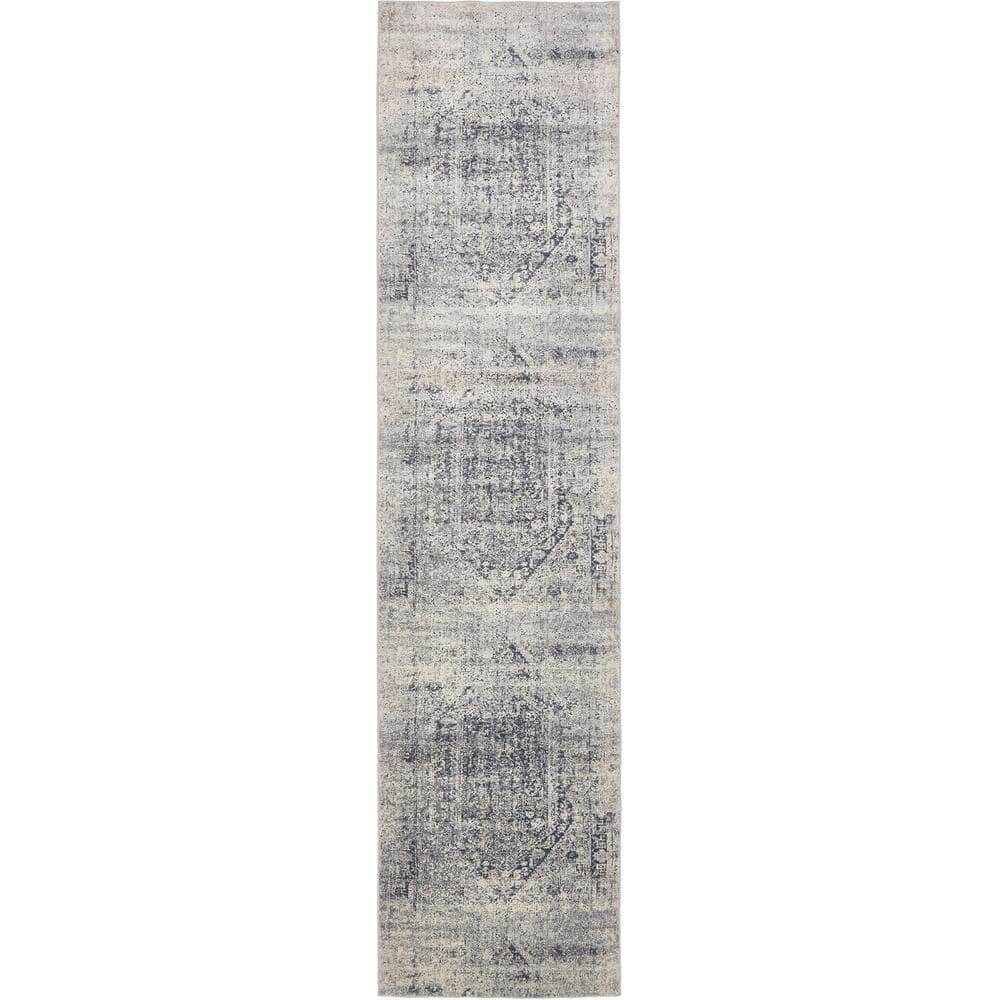 Unique Loom Chateau Quincy Gray 3' 0 x 13' 0 Runner Rug 3136050 The