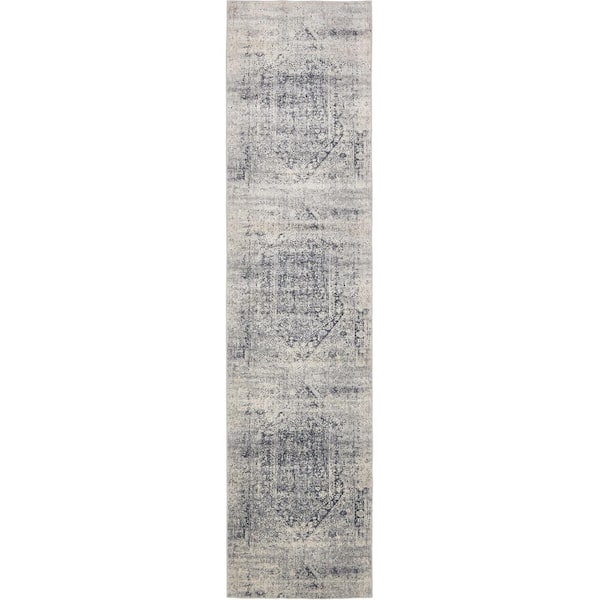 Unique Loom Chateau Quincy Gray 3' 0 x 13' 0 Runner Rug