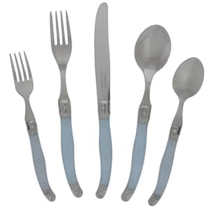 Laguiole 20-Piece Stainless Steel/Ice Blue Flatware Set (Service for 4)