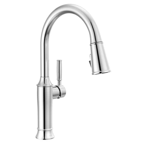Delta Renaldi Single Handle Pull Down Sprayer Kitchen Faucet in Lumicoat Chrome