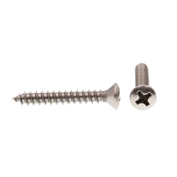 #6 x 5/8 Self Tapping Sheet Metal Screws Oval Head Stainless Steel Qty 50 