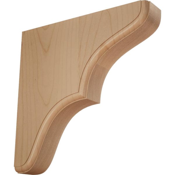 1-3/4 in. x 7-1/2 in. x 7-1/2 in. Alder Stratford Wood Bracket