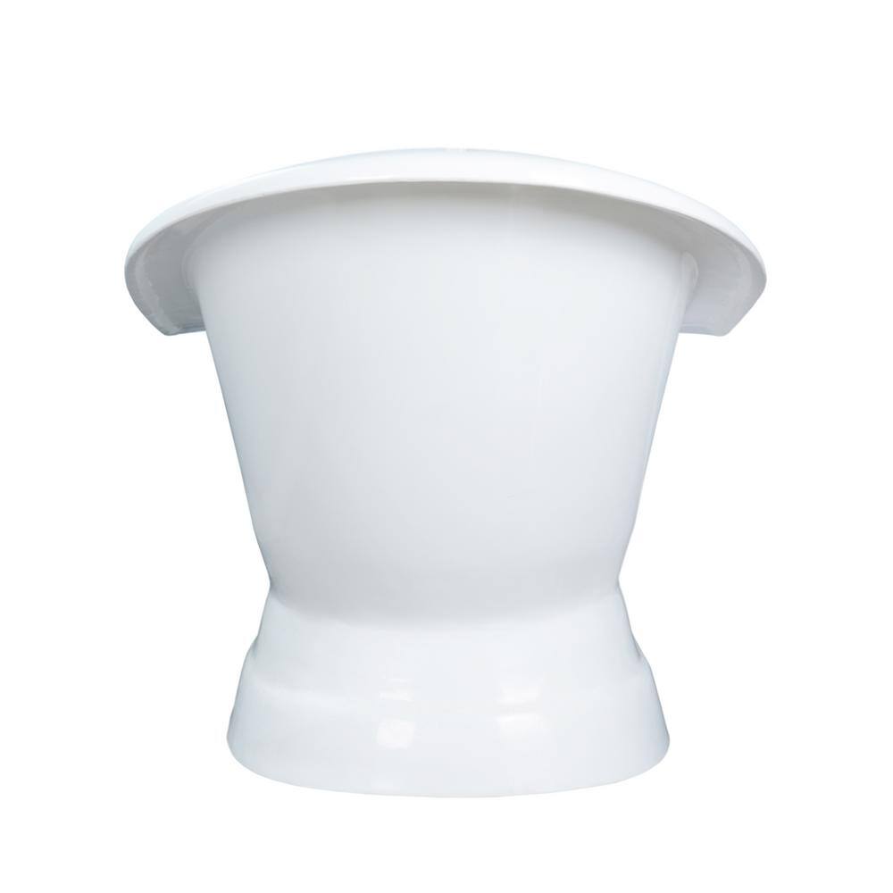 Oxnard 72" White Cast Iron Double Slipper Pedestal Tub