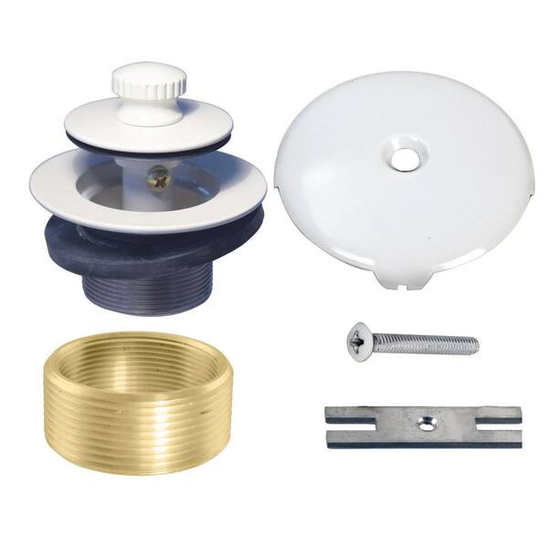 Westbrass Twist and Close Universal Tub Trim Kit in White D941K50