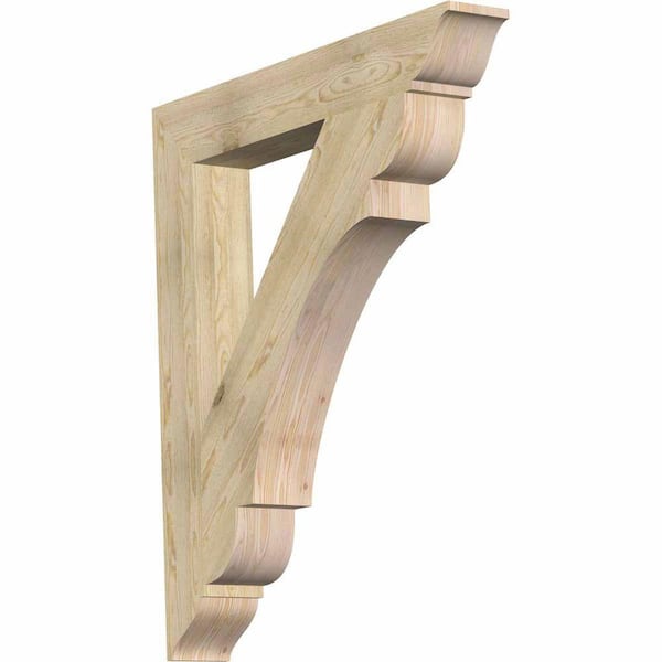 Ekena Millwork 6 in. x 48 in. x 42 in. Douglas Fir Olympic Traditional Rough Sawn Bracket