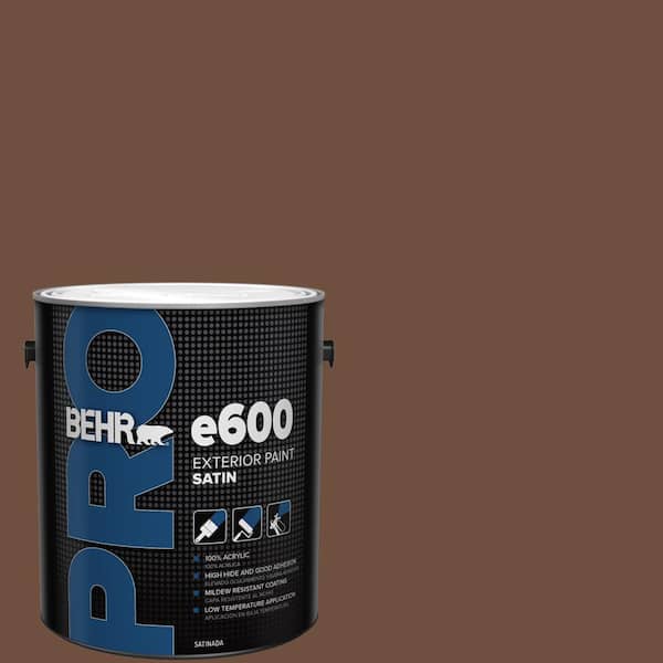 BEHR PRO 1 gal. #ICC-81 Traditional Leather Satin Exterior Paint
