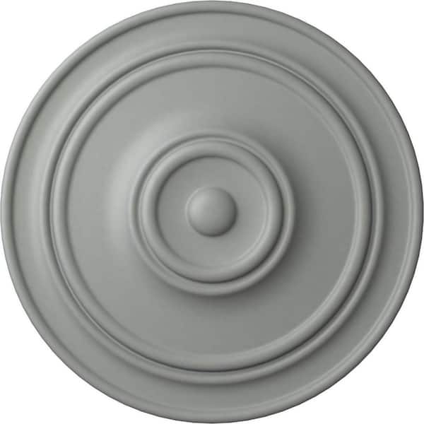 Ekena Millwork 21-7/8" x 2-3/8" Classic Urethane Ceiling Medallion (For Canopies upto 5-1/2"), Primed White