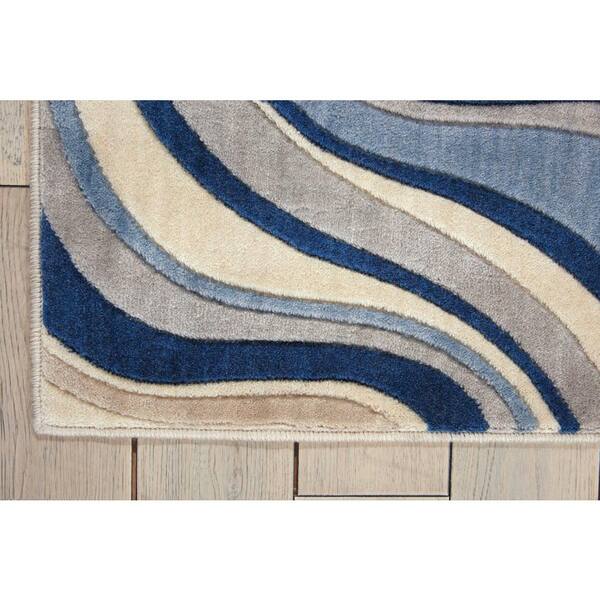 Throw Rugs Thickness Soft Vintage Retro Small Carpets Blue Front Doormat -  Warmly Home