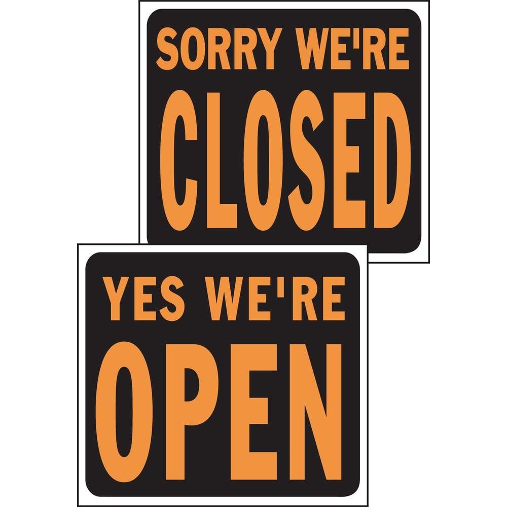 HY-KO 15 in. x 19 in. Plastic Open/Closed Reversible Sign SP-113 - The ...