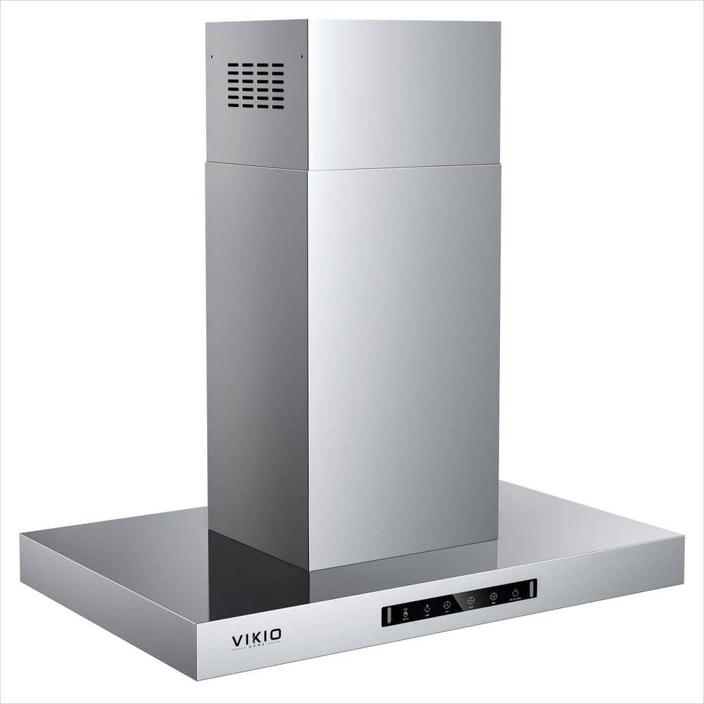 VIKIO 30 in. 600 CFM Ducted Island Mount Range Hood in