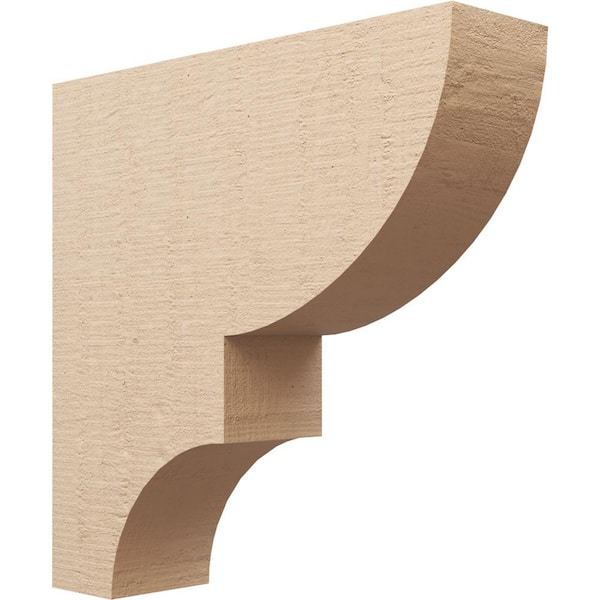 Ekena Millwork 9 in. x 36 in. x 36 in. Thin Ridgewood Rough Cedar Woodgrain TimberThane Corbel, Primed Tan
