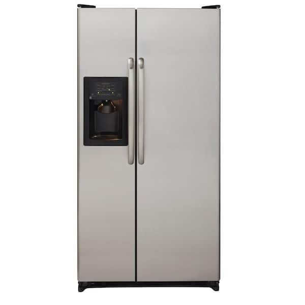 GE 33.5 in. W 21.9 cu. ft. Side by Side Refrigerator in Stainless Steel