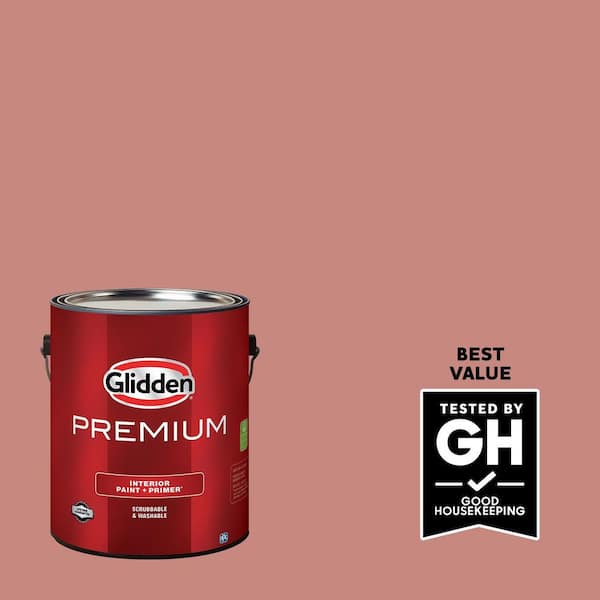 Glidden Premium 1 gal. PPG1058-5 Sunstone Semi-Gloss Interior Paint