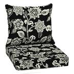 22 in. x 19 in. Ashland Jacobean 2-Piece Deep Seating Outdoor Lounge Chair Cushion