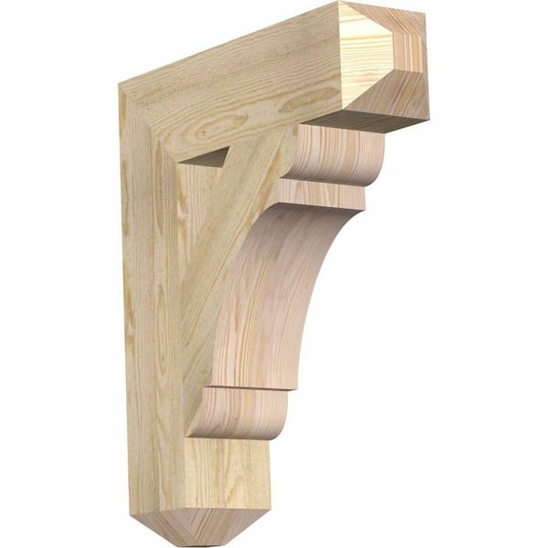 Ekena Millwork 6 in. x 28 in. x 24 in. Douglas Fir Olympic Craftsman Rough Sawn Bracket