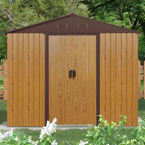 Coporesell 8 ft. x 4 ft. Metal Shed with Sliding Door (32 sq. ft. )