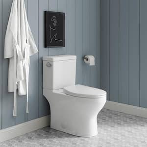 Classe 2-piece 1.28 GPF Single Flush Elongated Toilet in. Glossy White Seat Included