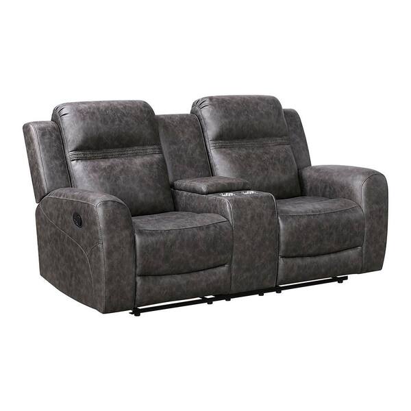 Lazzara Thorne 85 in. W Straight Arm Microfiber Rectangle 3-Piece