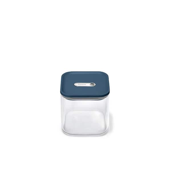 2.5 qt. Navy Glass Medium Container