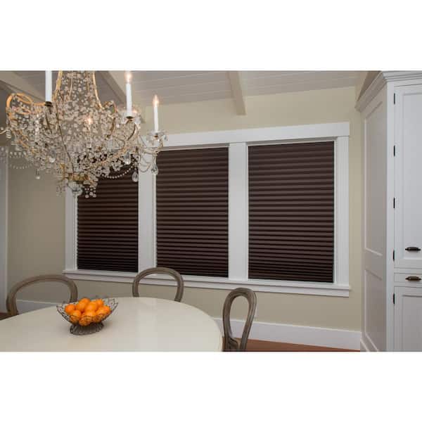 Redi Shade Cut-to-Size Chocolate Brown Cordless Room Darkening Privacy Temporary Shades 36 in. W x 72