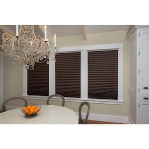 Cut-to-Size Chocolate Brown Cordless Room Darkening Privacy Temporary Shades 48 in. W x 72 (4-Pack)