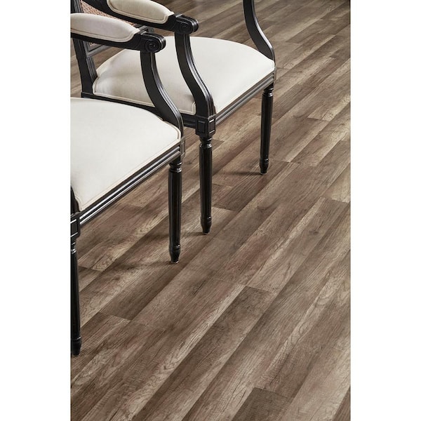 TrafficMaster Grey Oak 7 mm T x 8 in. W Laminate Wood