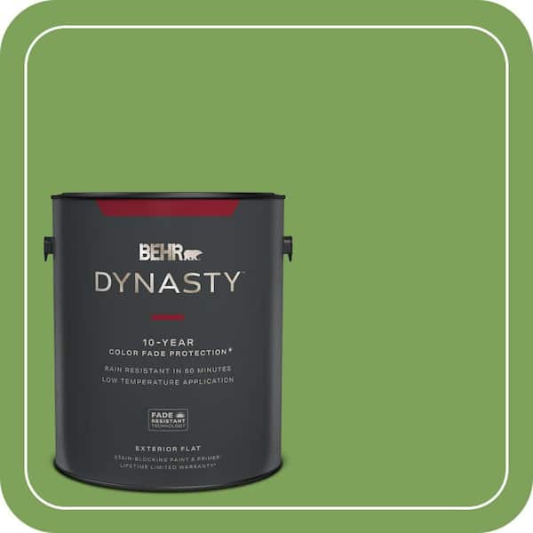 BEHR DYNASTY 1 gal. #P380-6 Springview Green Flat Exterior Stain-Blocking Paint & Primer