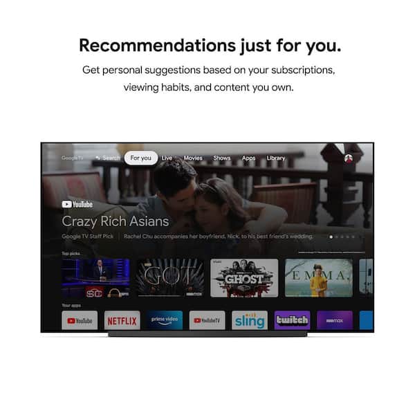 Google Chromecast with Google TV 4K HDR Streaming Media Player (Choose  Color) - Sam's Club