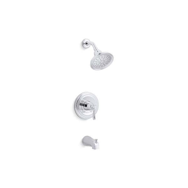KOHLER Devonshire Lever 1-Handle Tub and Shower Trim Kit in Polished Chrome (Valve Not Included)