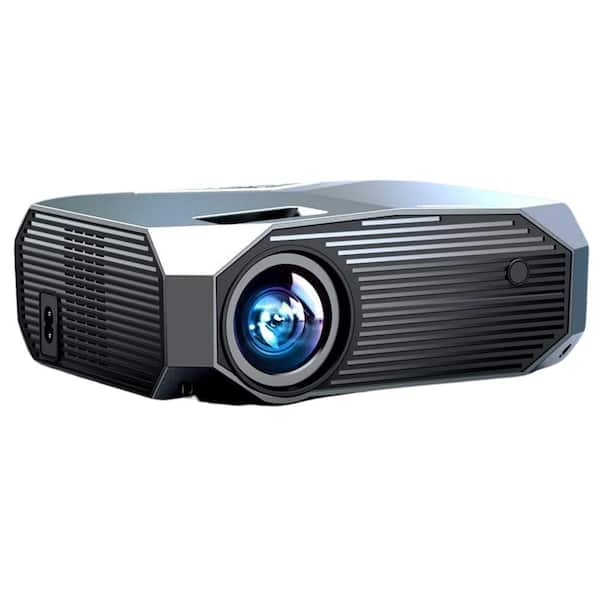 Lukyamzn 1920 x 1080 4K Full HD Wi-Fi Bluetooth Portable Projector with 20000 Lumens Subwoofer Speaker & Compatible HDMI USB, AV