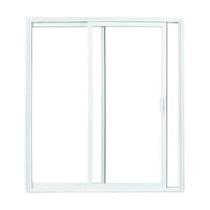 70 Series 72 in. x 80 in. White Reversible Handing Vinyl Sliding Patio Door, Low-E Glass, DP30