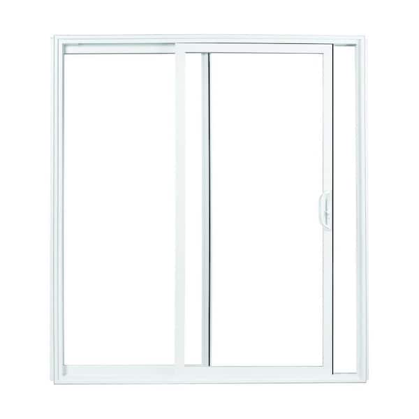 American Craftsman 72 in. x 80 in. 70 Series White Vinyl Sliding Patio Door, Low-E SC Glass, DP 50, Universal Handing