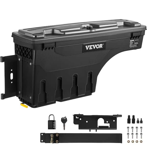 VEVOR 28 in. ABS Truck Bed Storage Box 6.6 Gal. Driver Side Truck Tool Box with Password Padlock for Dodge Ram 1500 2019-2023