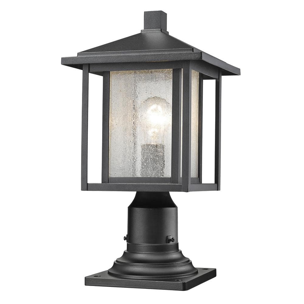 Aspen 16 .75 in. 1-Light Black Aluminum Hardwired Outdoor Weather Resistant