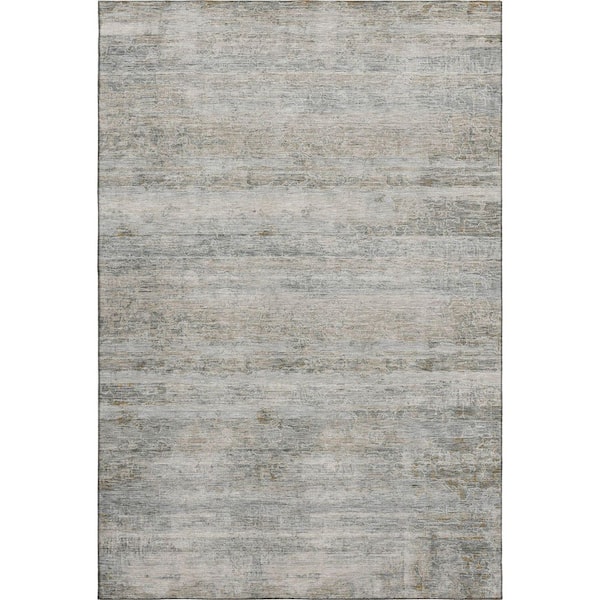 Mayfield Premium Machine Washable Abstract AMF2154 Granite 3 ft. x 5 ft. Area Rug