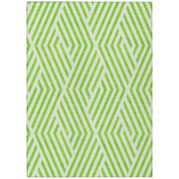 Addison Rugs Chantille ACN550 Lime 3 ft. x 5 ft. Machine Washable Indoor/Outdoor Geometric Area Rug
