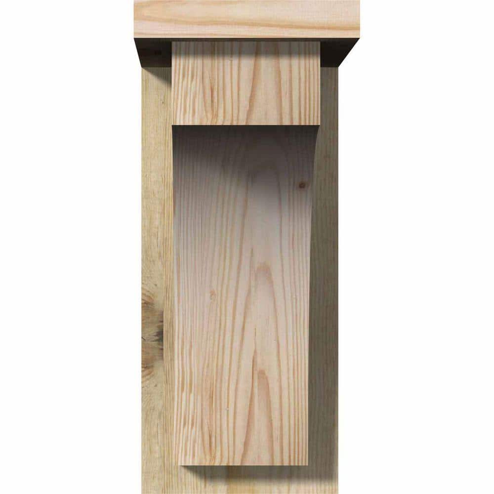 Douglas Fir Rough Sawn Rustic Wood Corbel with Backplate