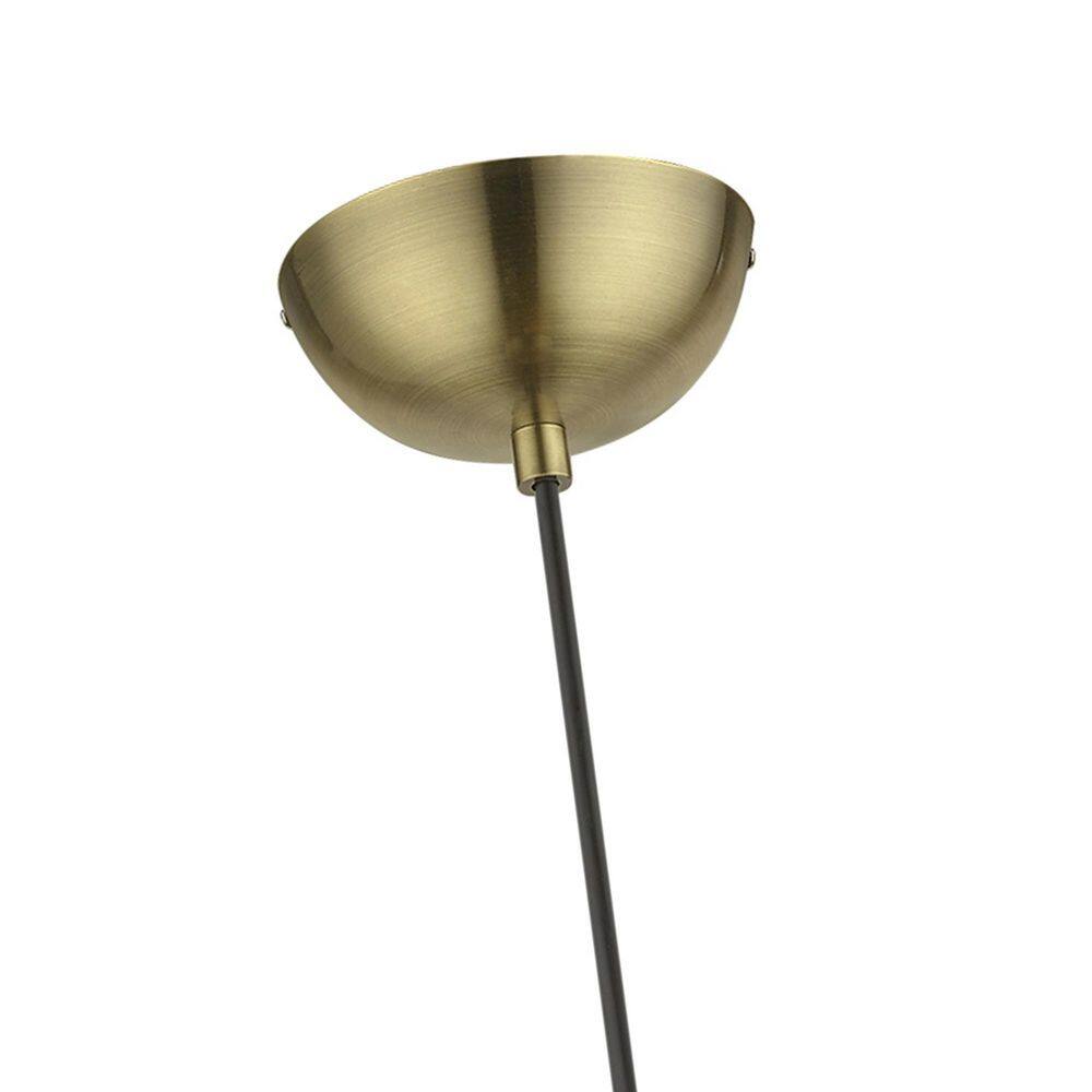 Stockton Mini Globe Pendant in Antique Brass with Polished Accents