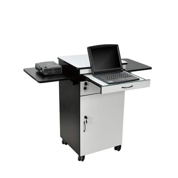 Luxor Presentation 23.75 in. W x 18.875 in. L Multimedia Presentation Cart Gray