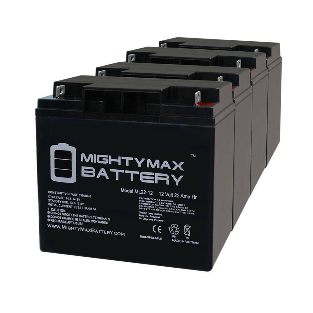 12V 22AH SLA Battery Replacement for Peak PKC0AN 700 Amp Jump Starter - 4 Pack price history on PriceWatchPro