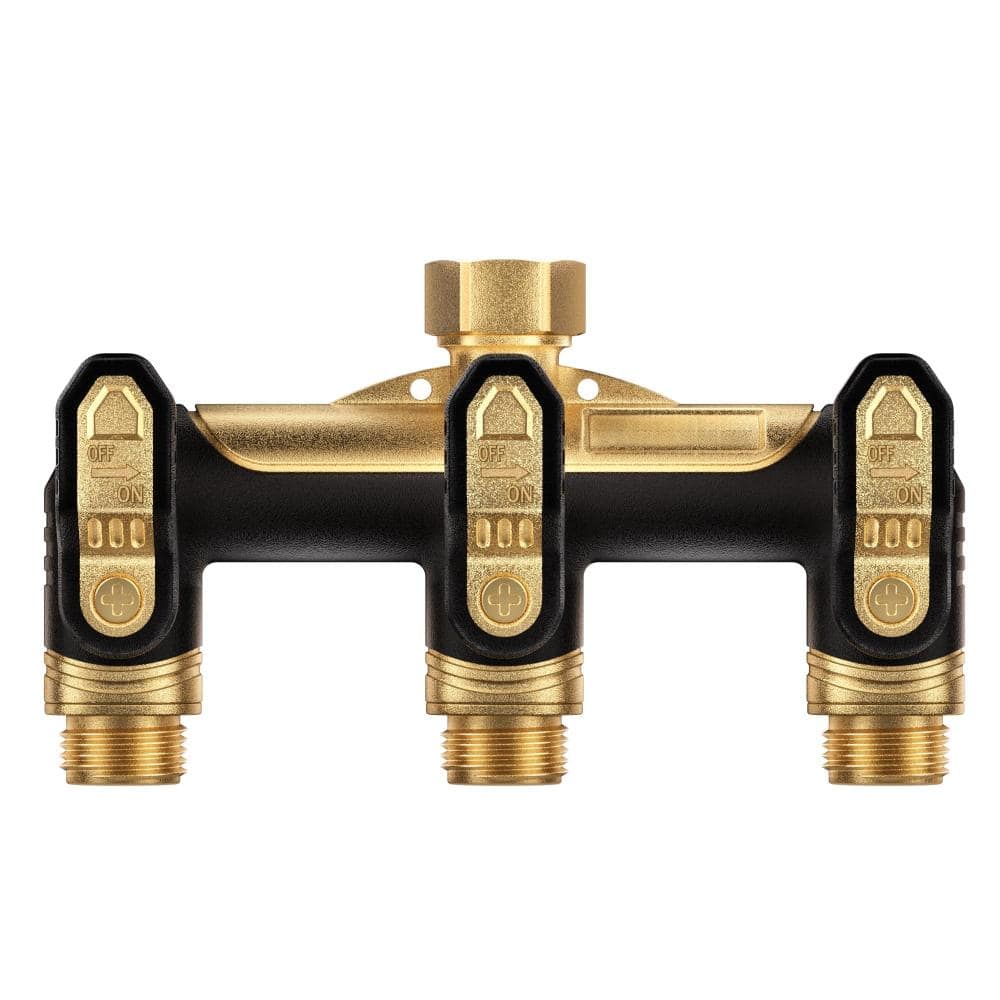 "3-Way Heavy Duty Metal Hose Splitter – Shut-Off Valves, Easy-Turn Handles, Full Flow 3/4"" GHT for Garden & Lawn" price history on PriceWatchPro