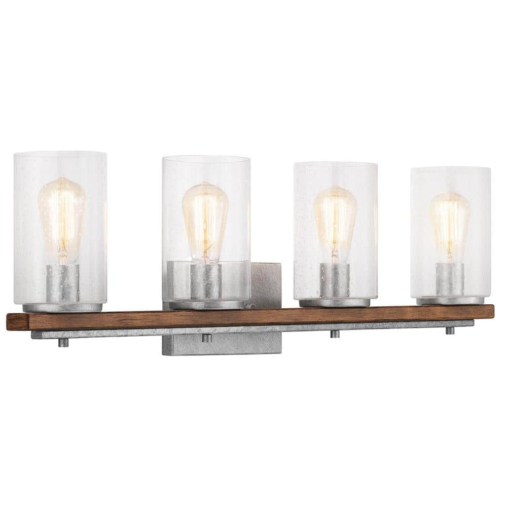 Hampton Bay Boswell Quarter 4-Light Vintage Brass Vanity Light with Black  Distressed Wood Accents 7980HDCVBDI - The Home Depot