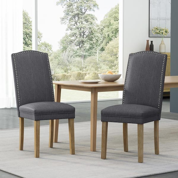 charcoal fabric dining chairs